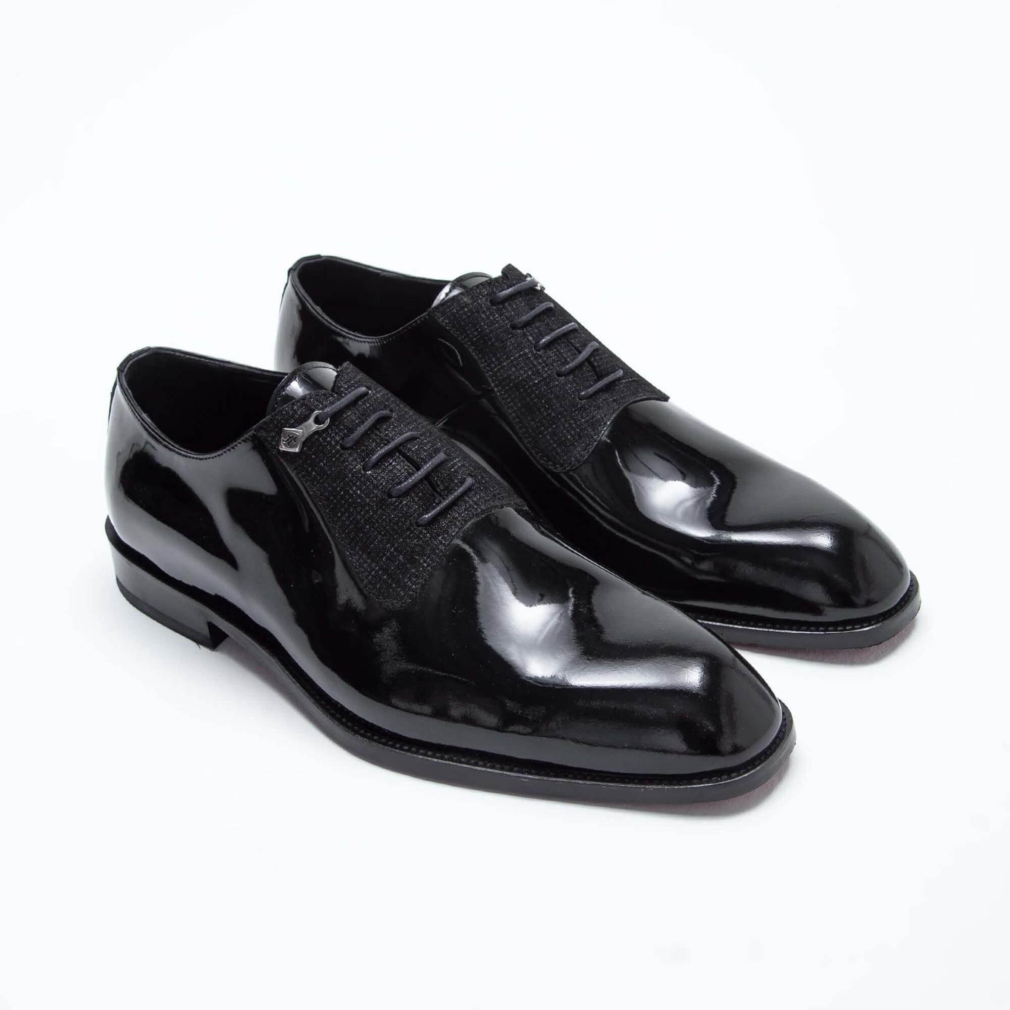 Tamer Tanca Erkek Hakiki Deri Siyah Rugan Klasik Ayakkabı