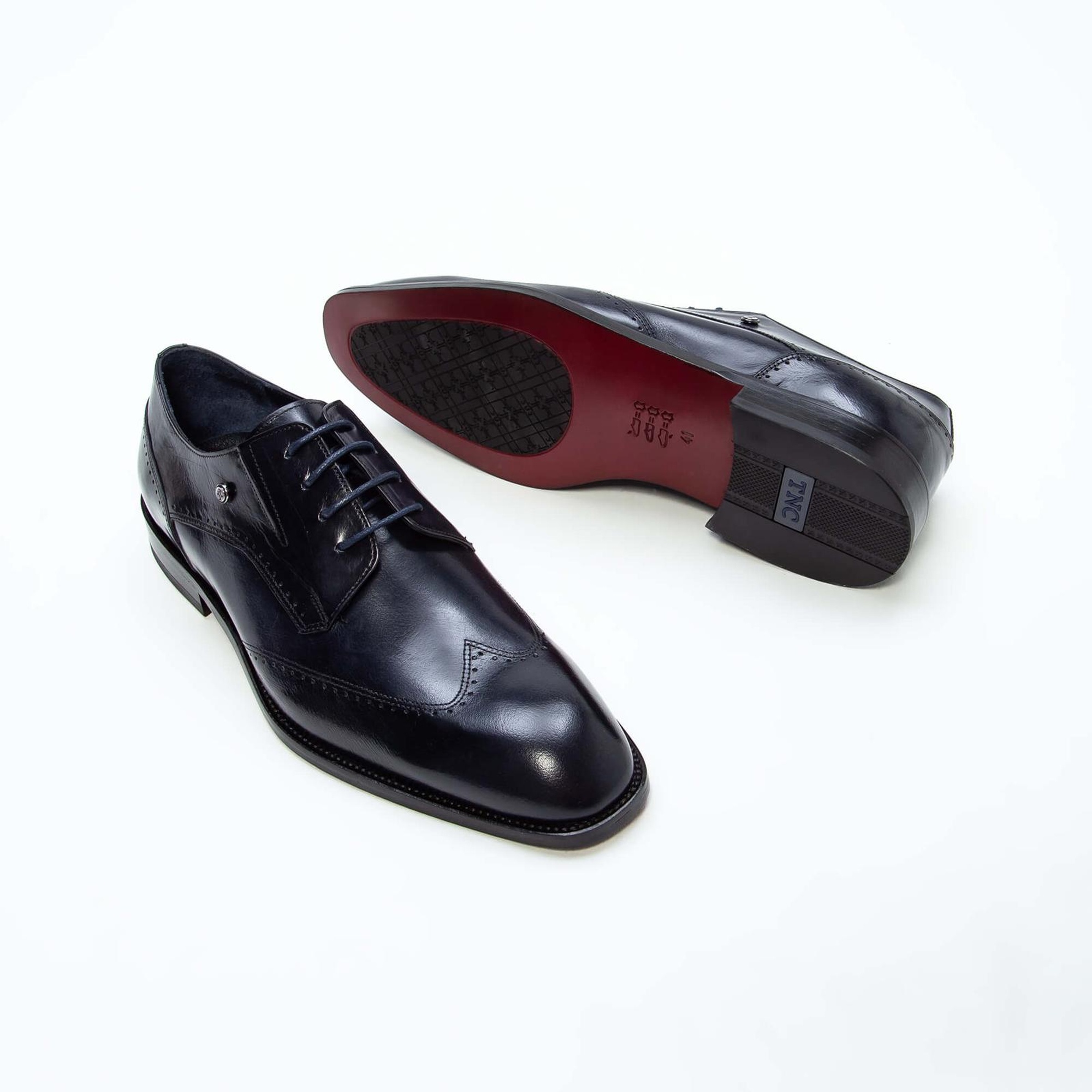 Tamer Tanca Erkek Hakiki Deri Lacivert Klasik Ayakkabı