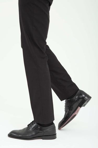  Tamer Tanca Erkek Hakiki Deri Siyah Klasik Ayakkabı