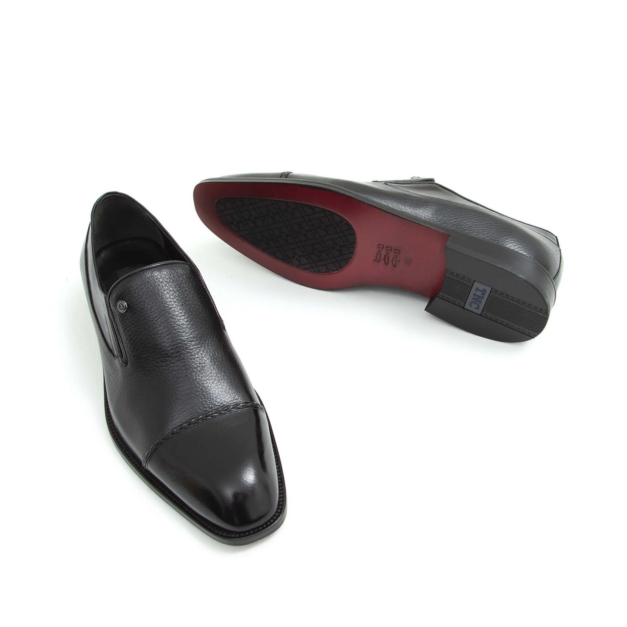 Tamer Tanca Erkek Hakiki Deri Siyah Klasik Ayakkabı