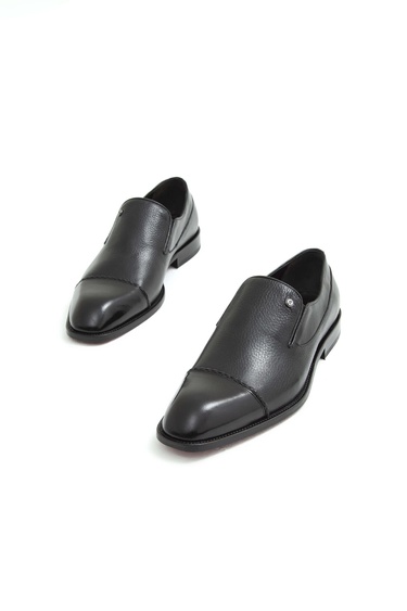  Tamer Tanca Erkek Hakiki Deri Siyah Klasik Ayakkabı