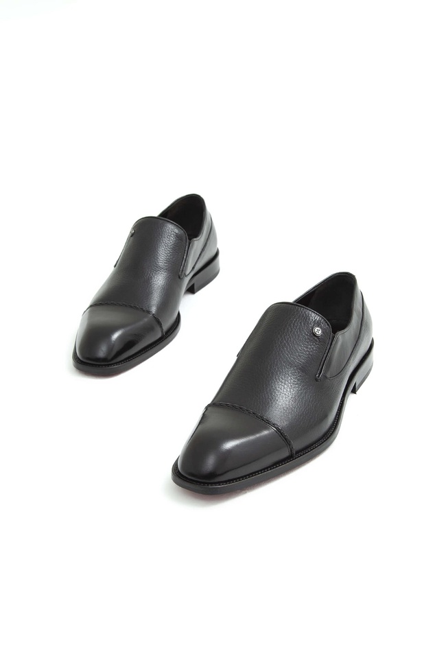  Tamer Tanca Erkek Hakiki Deri Siyah Klasik Ayakkabı