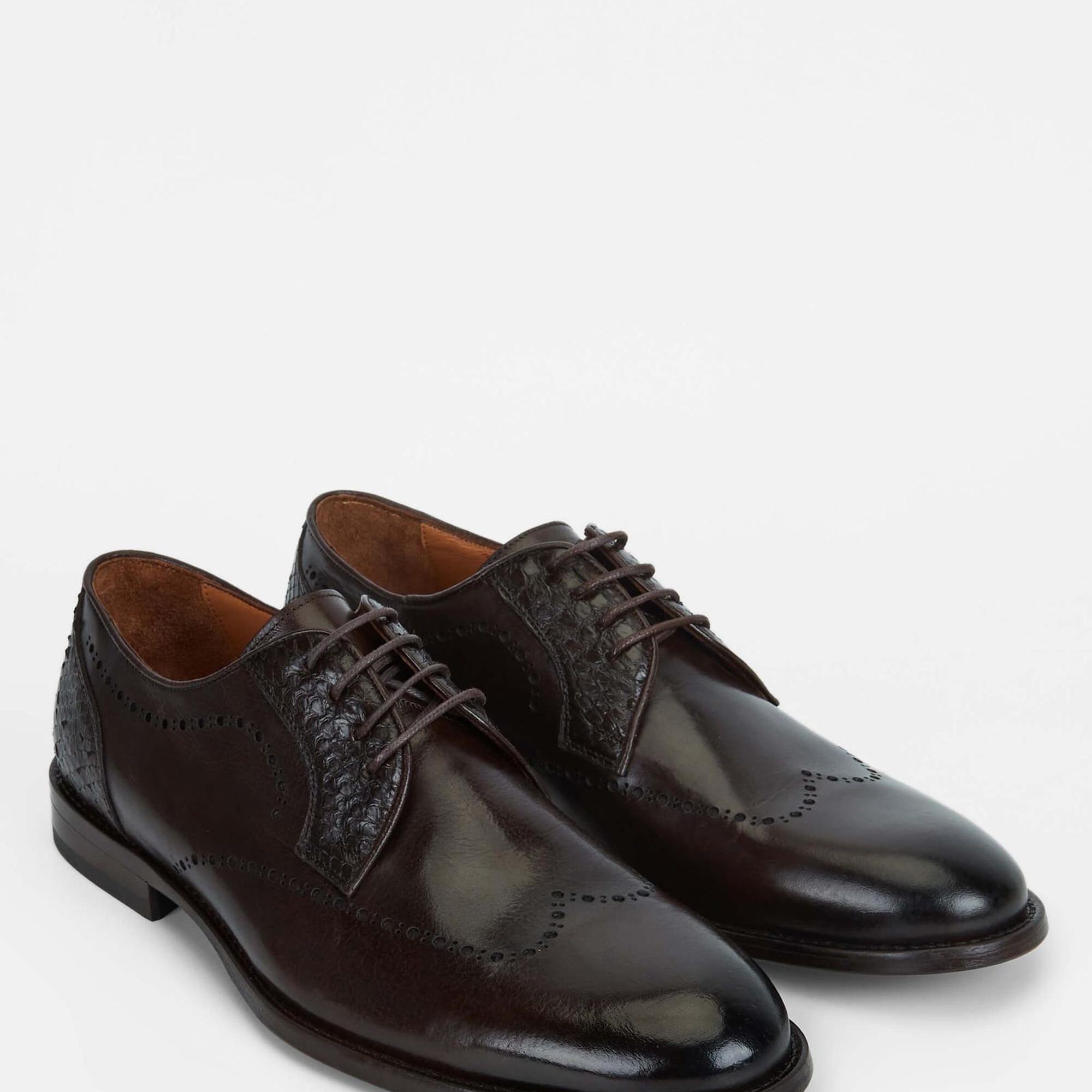 Tamer Tanca Erkek Hakiki Deri Kahverengi Bufalo Klasik Ayakkabı