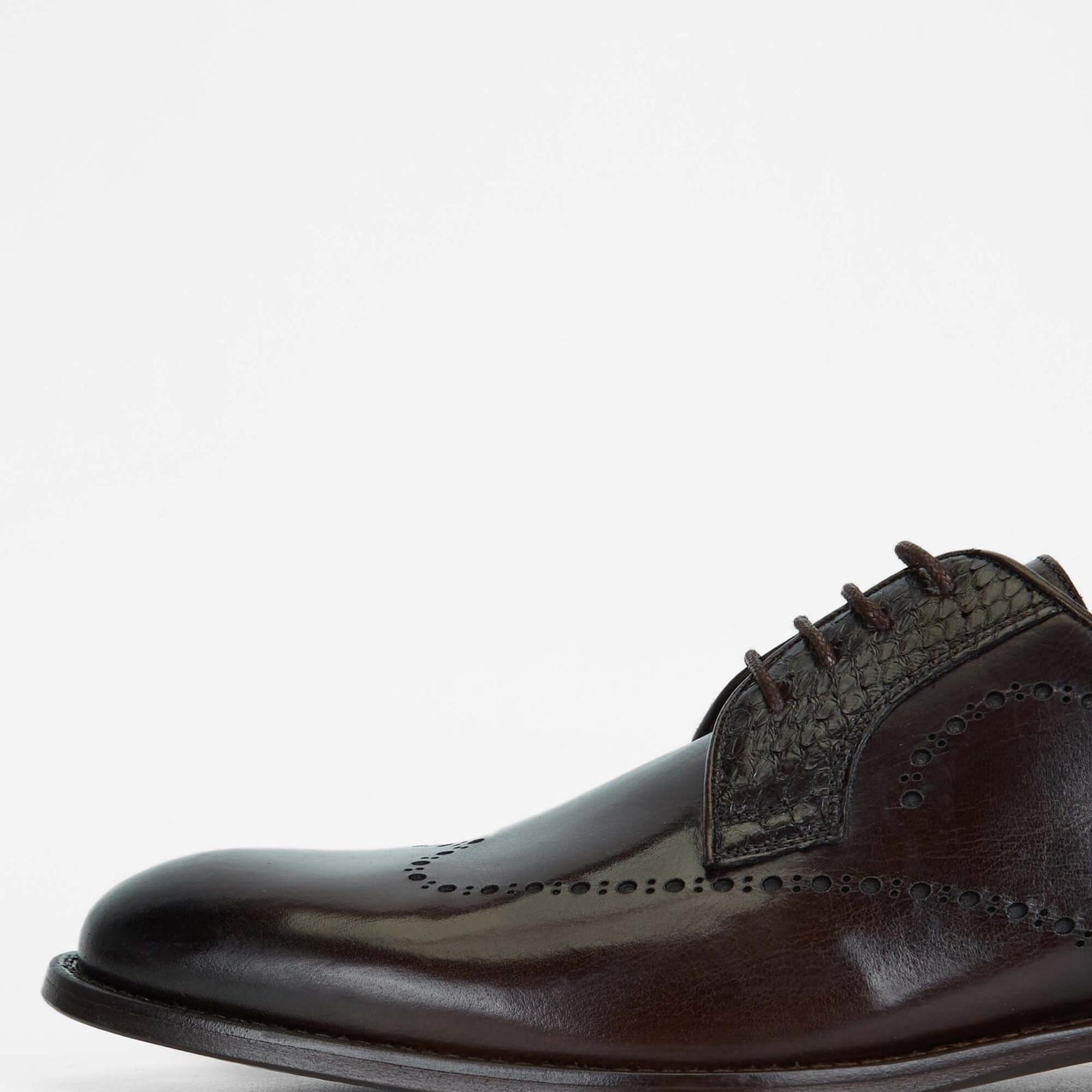 Tamer Tanca Erkek Hakiki Deri Kahverengi Bufalo Klasik Ayakkabı