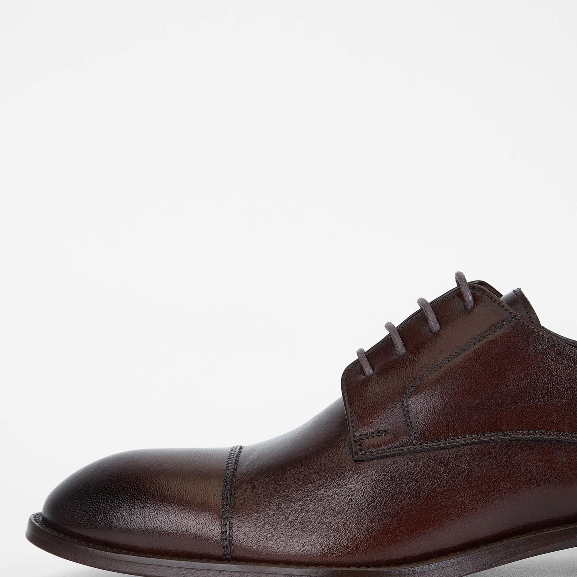 Tamer Tanca Erkek Hakiki Deri Kahverengi Deri Klasik Ayakkabı