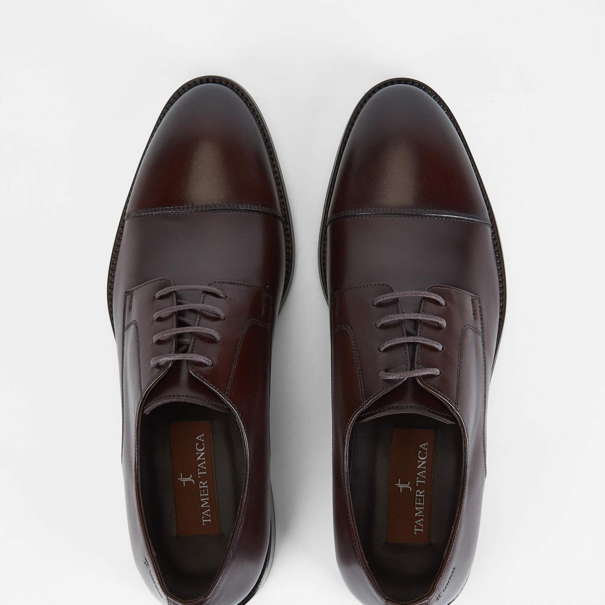 Tamer Tanca Erkek Hakiki Deri Kahverengi Deri Klasik Ayakkabı