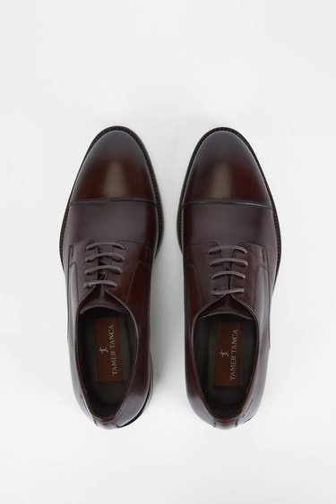  Tamer Tanca Erkek Hakiki Deri Kahverengi Deri Klasik Ayakkabı