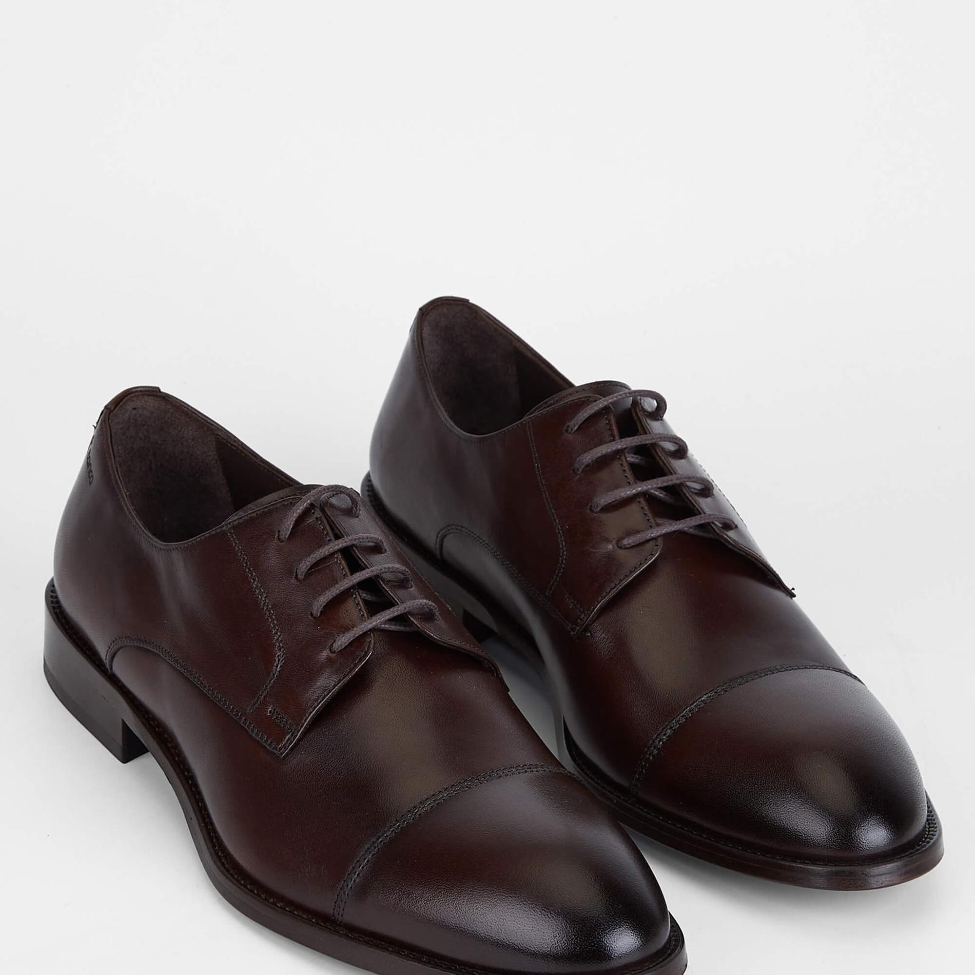 Tamer Tanca Erkek Hakiki Deri Kahverengi Deri Klasik Ayakkabı