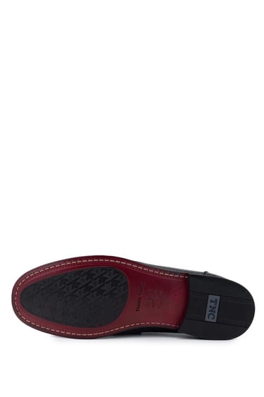  Tamer Tanca Erkek Hakiki Deri Siyah Makosen Ayakkabı