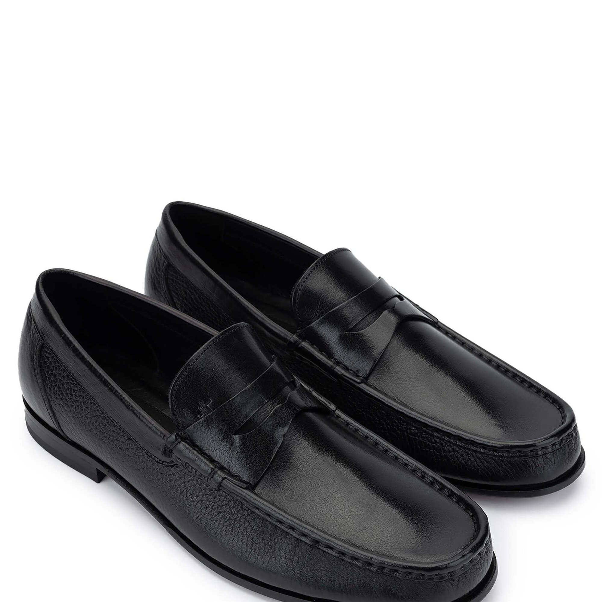 Tamer Tanca Erkek Hakiki Deri Siyah Makosen Ayakkabı