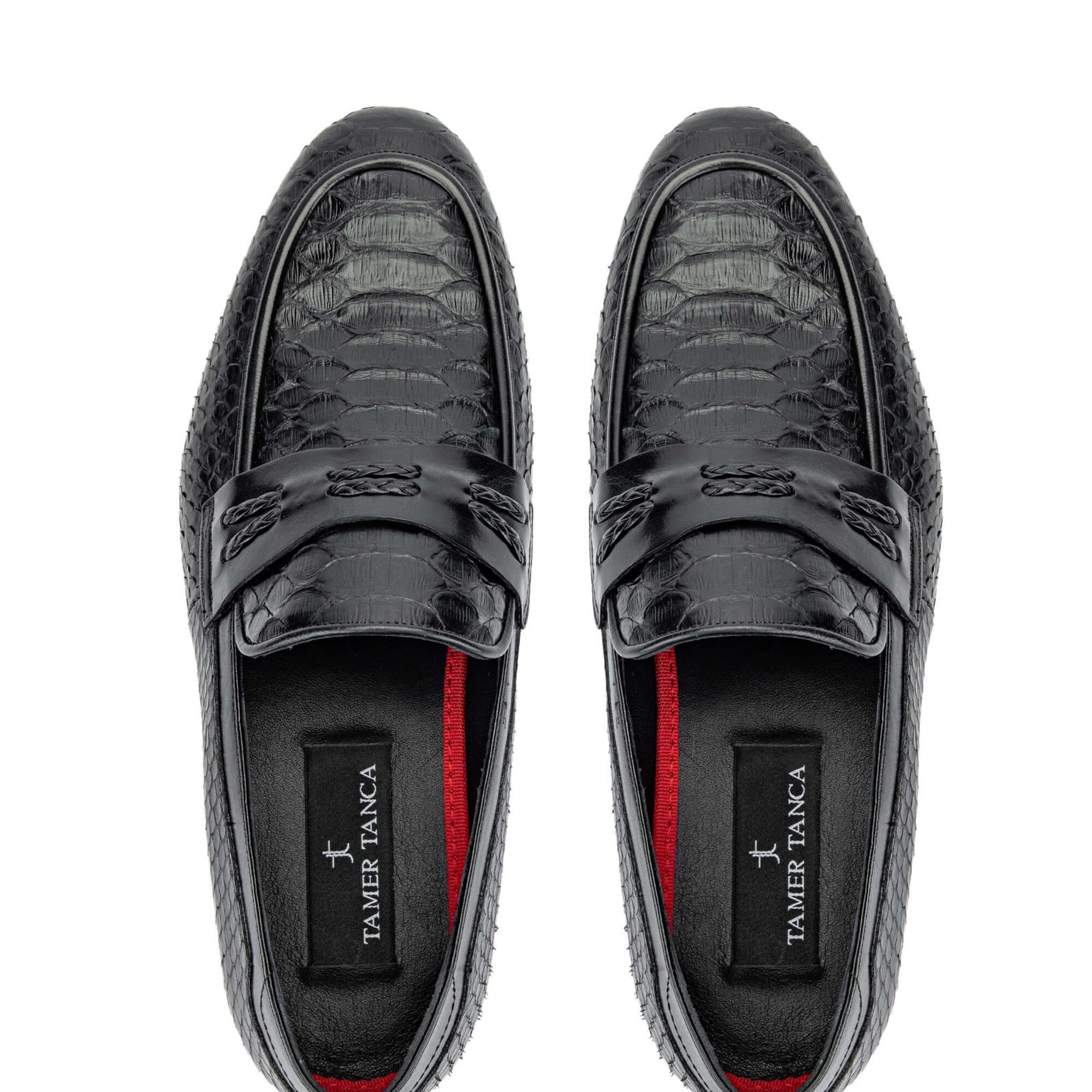 Tamer Tanca Erkek Hakiki Deri Siyah Makosen Ayakkabı