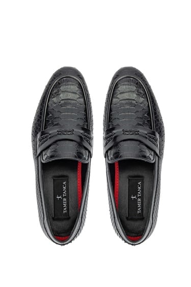  Tamer Tanca Erkek Hakiki Deri Siyah Makosen Ayakkabı