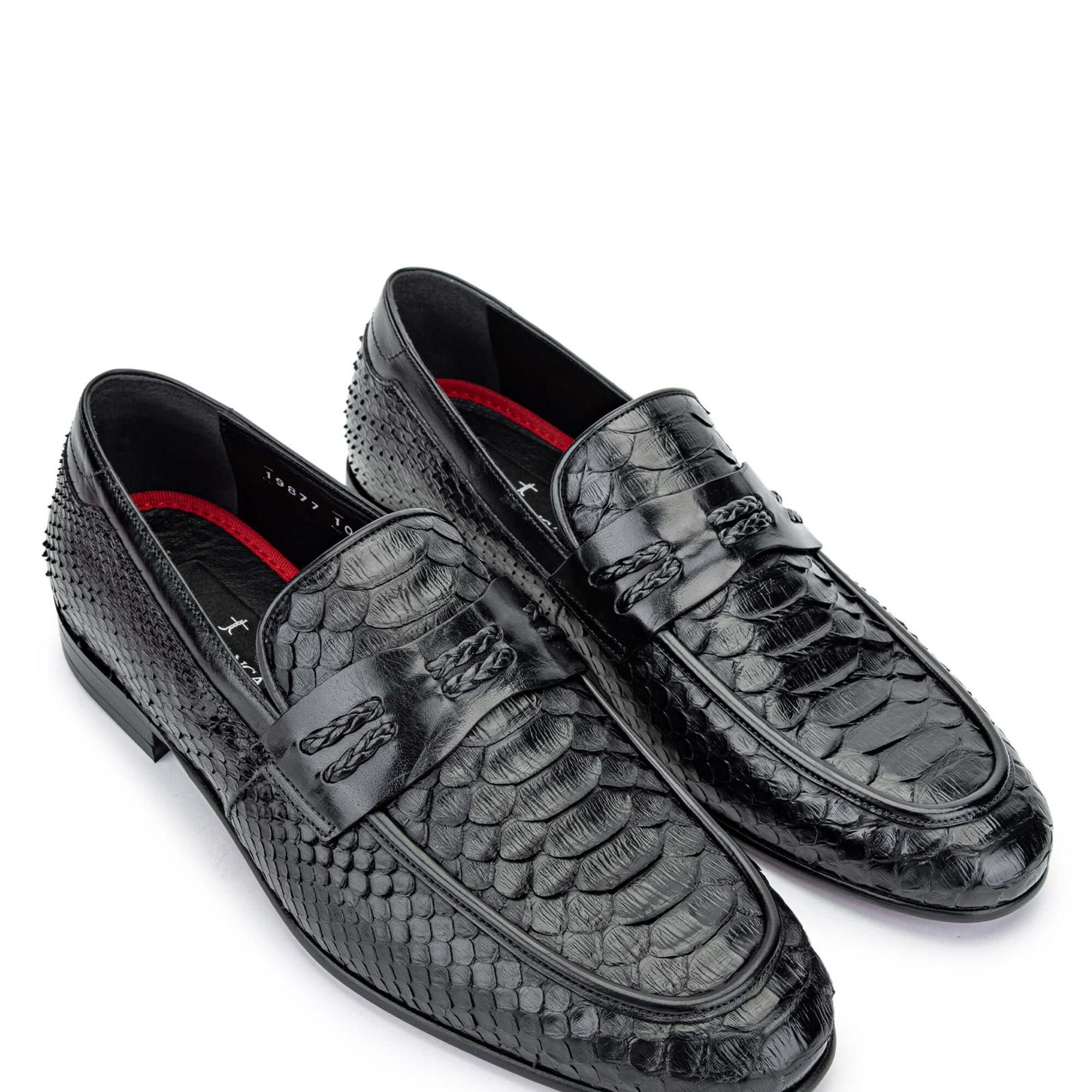 Tamer Tanca Erkek Hakiki Deri Siyah Makosen Ayakkabı