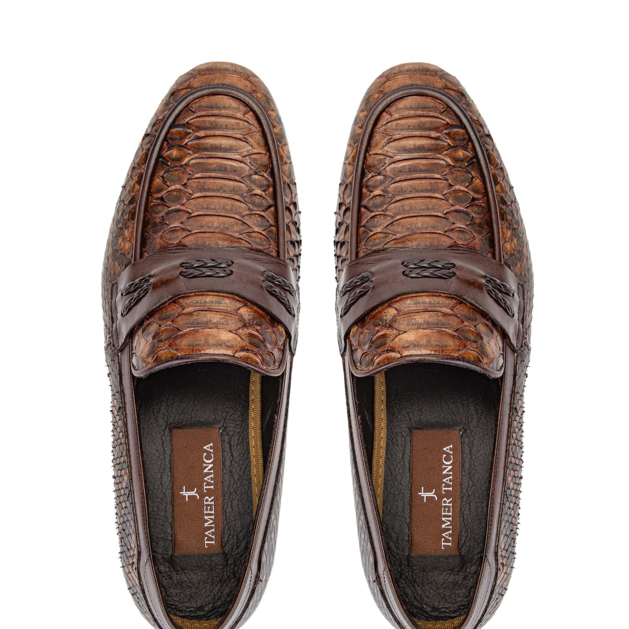 Tamer Tanca Erkek Hakiki Deri Kahverengi Makosen Ayakkabı
