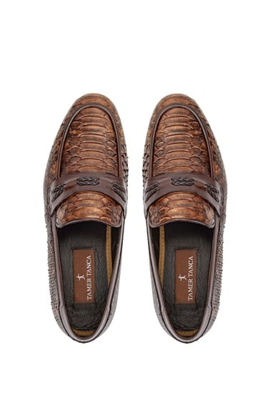  Tamer Tanca Erkek Hakiki Deri Kahverengi Makosen Ayakkabı
