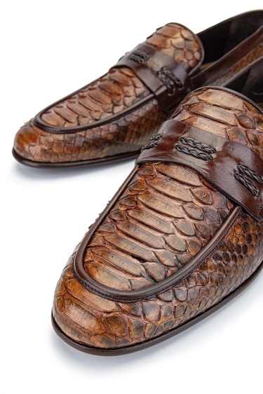  Tamer Tanca Erkek Hakiki Deri Kahverengi Makosen Ayakkabı