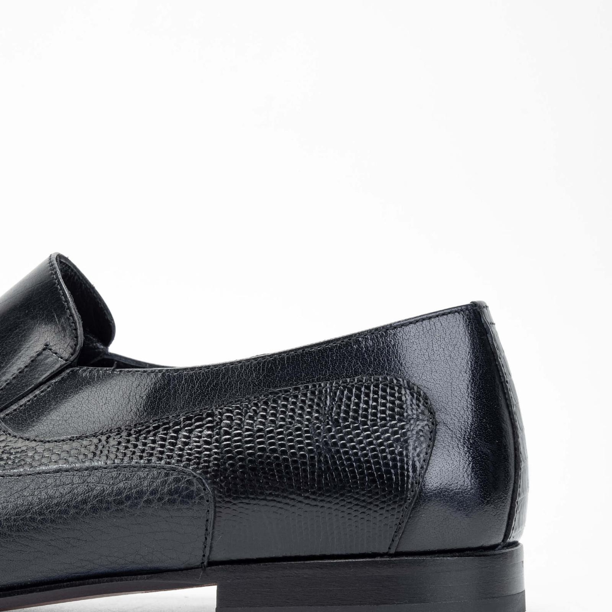 Tamer Tanca Erkek Hakiki Deri Lacivert Makosen Ayakkabı