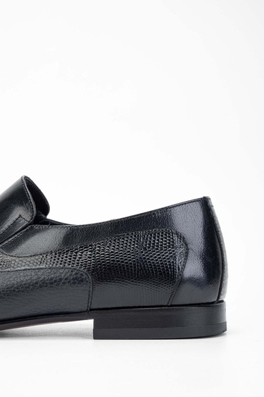  Tamer Tanca Erkek Hakiki Deri Lacivert Makosen Ayakkabı