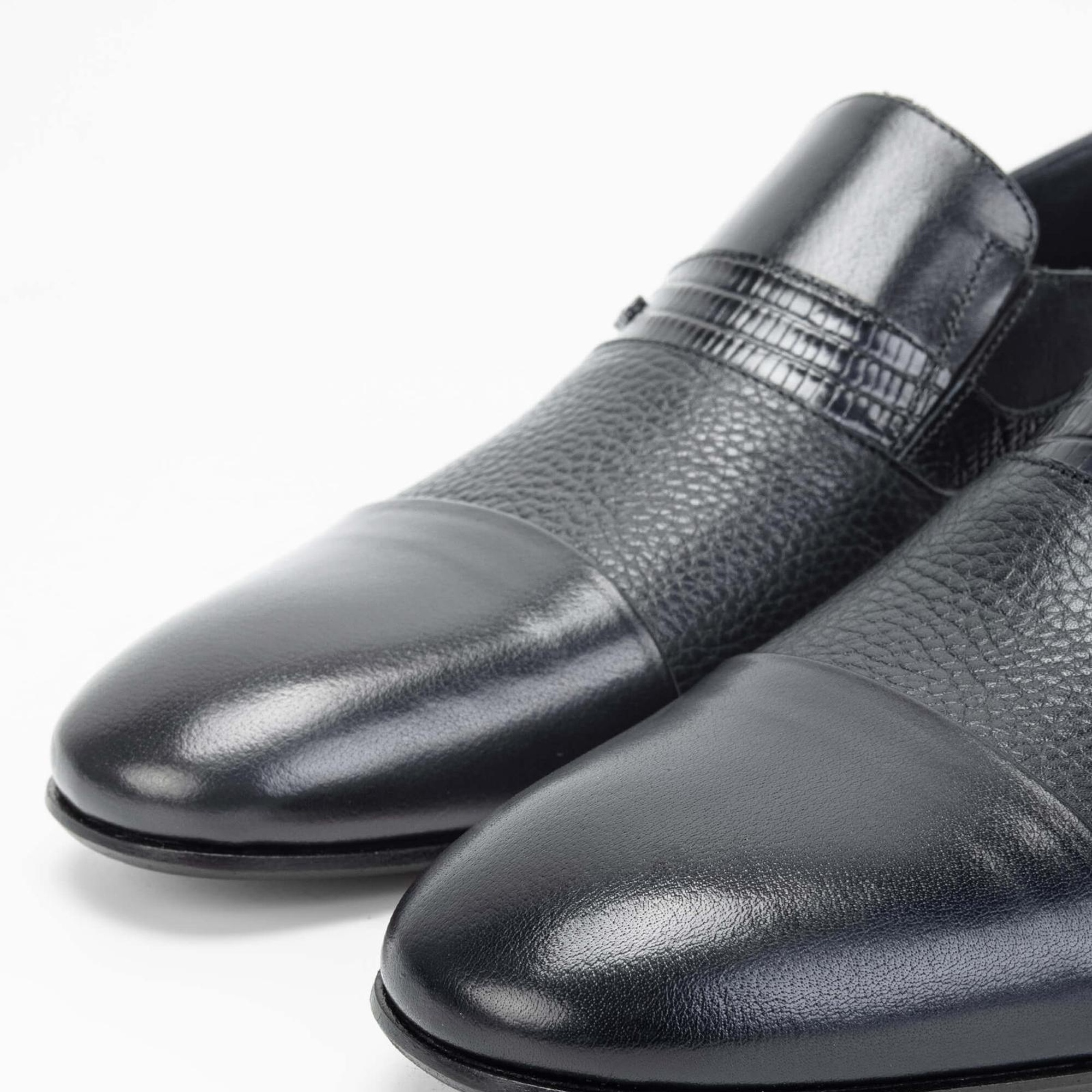 Tamer Tanca Erkek Hakiki Deri Lacivert Makosen Ayakkabı