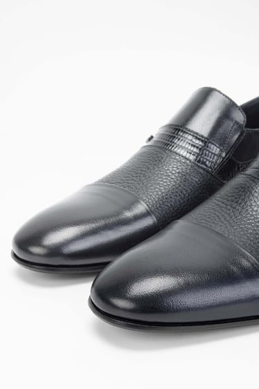  Tamer Tanca Erkek Hakiki Deri Lacivert Makosen Ayakkabı