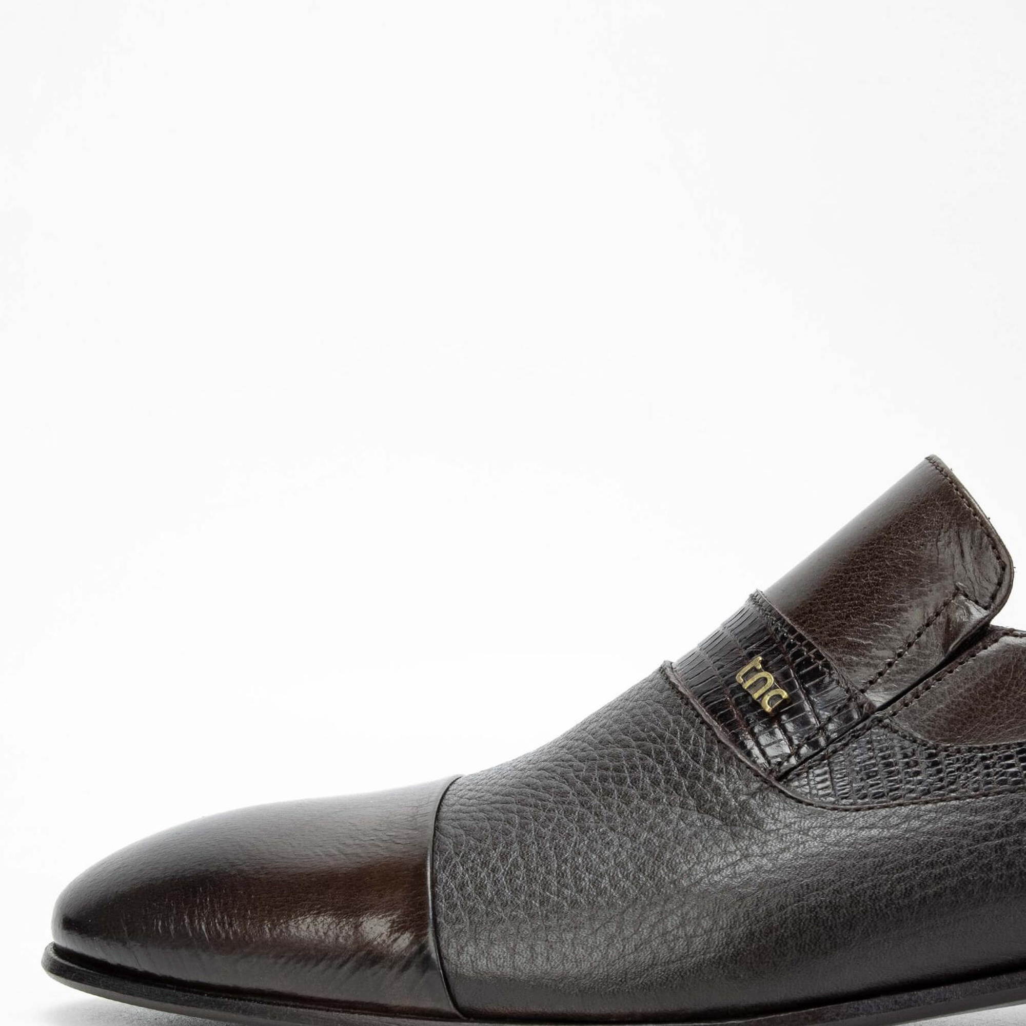 Tamer Tanca Erkek Hakiki Deri Kahverengi Makosen Ayakkabı