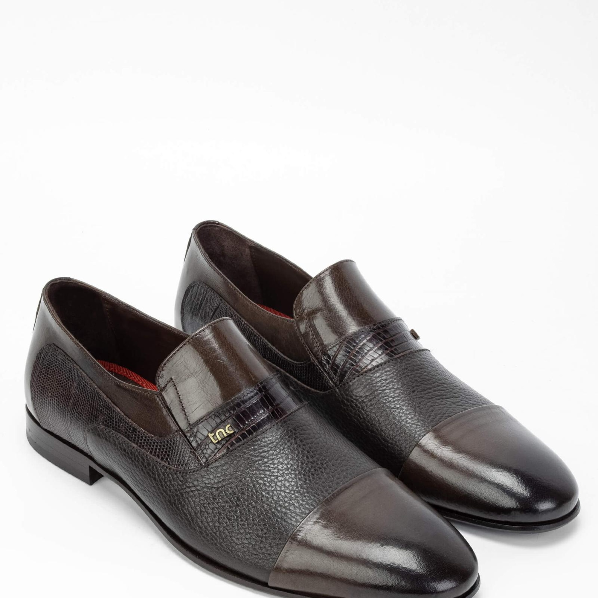 Tamer Tanca Erkek Hakiki Deri Kahverengi Makosen Ayakkabı