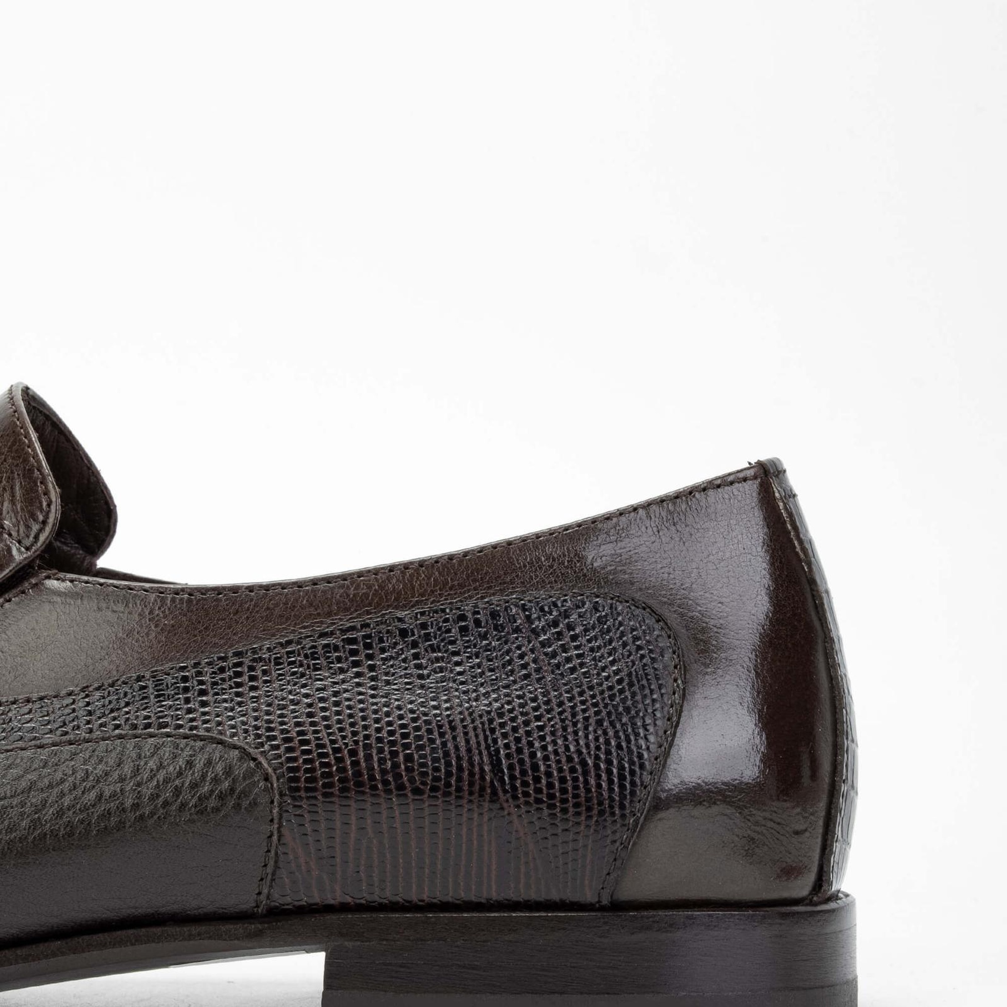 Tamer Tanca Erkek Hakiki Deri Kahverengi Makosen Ayakkabı