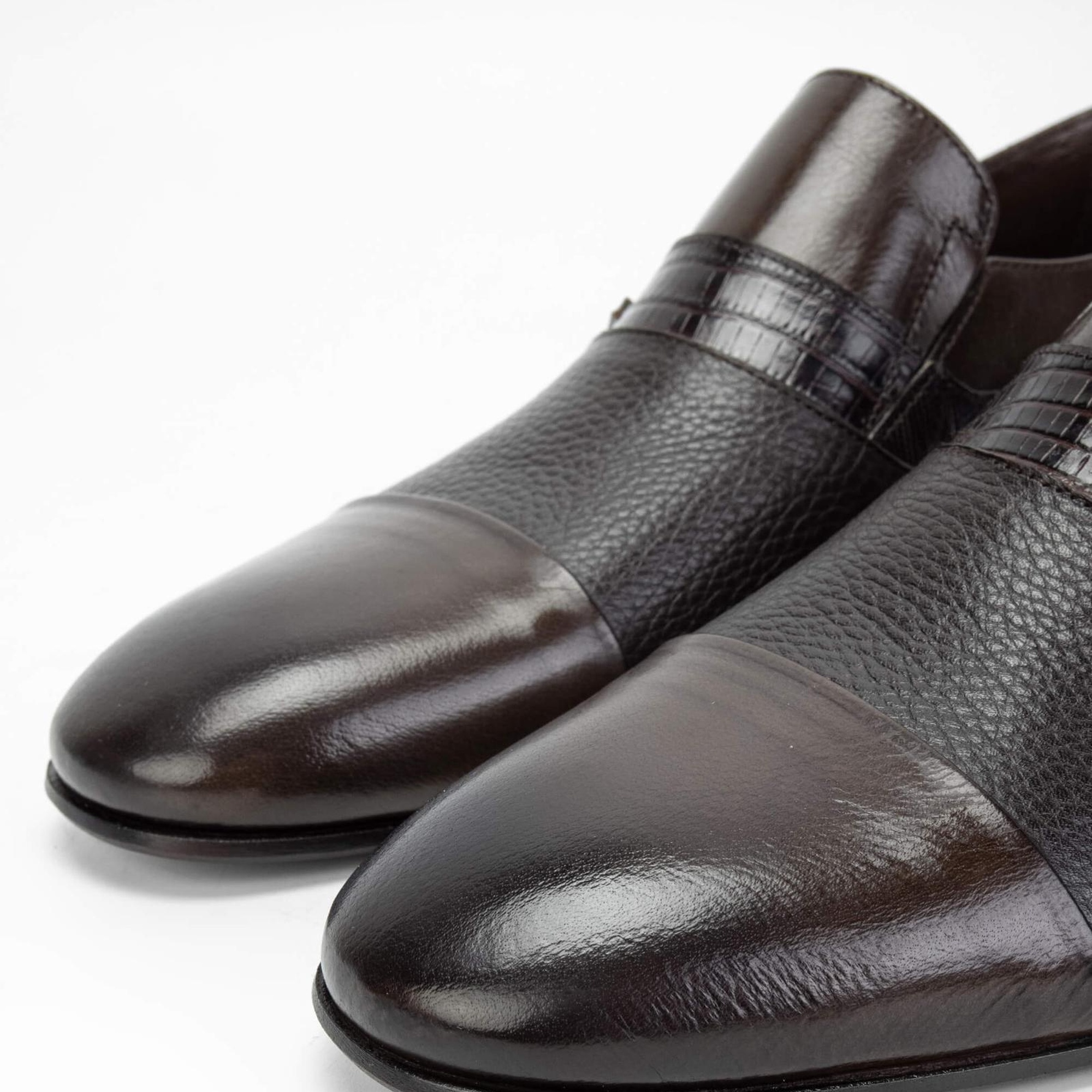 Tamer Tanca Erkek Hakiki Deri Kahverengi Makosen Ayakkabı