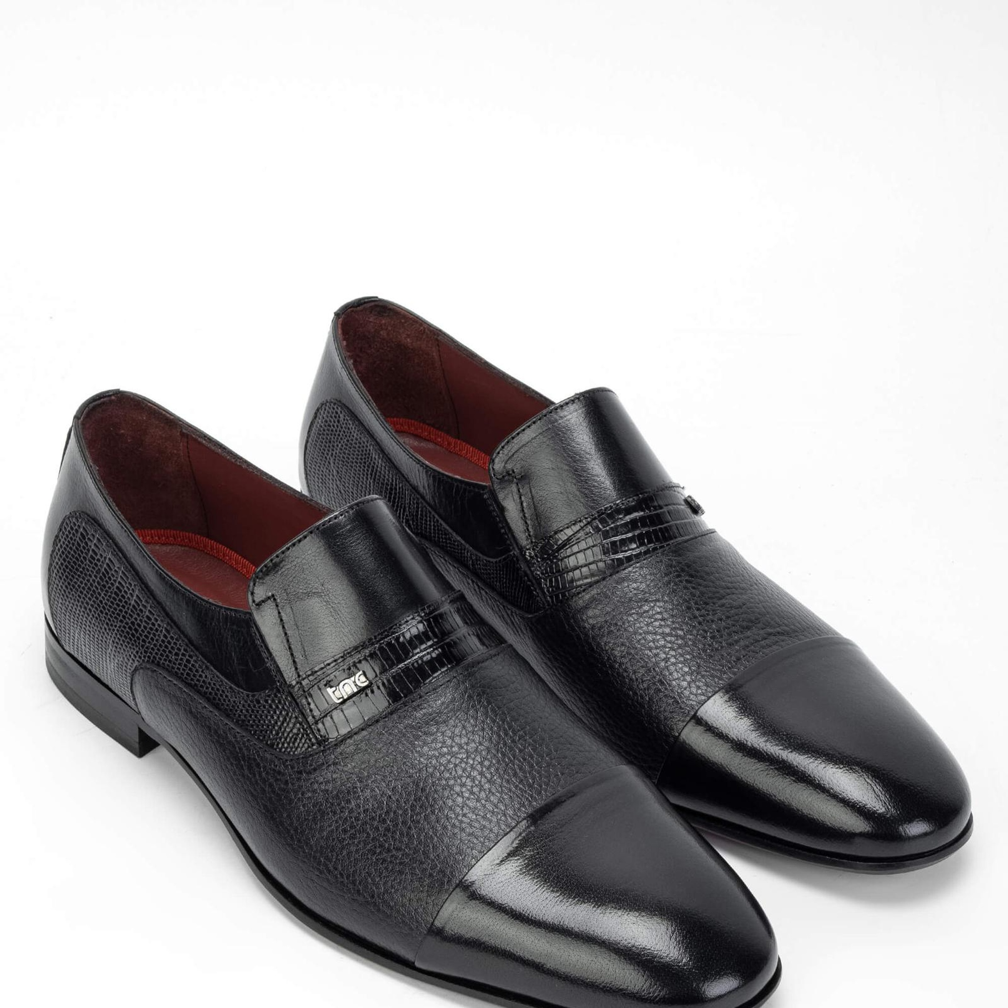 Tamer Tanca Erkek Hakiki Deri Siyah Makosen Ayakkabı