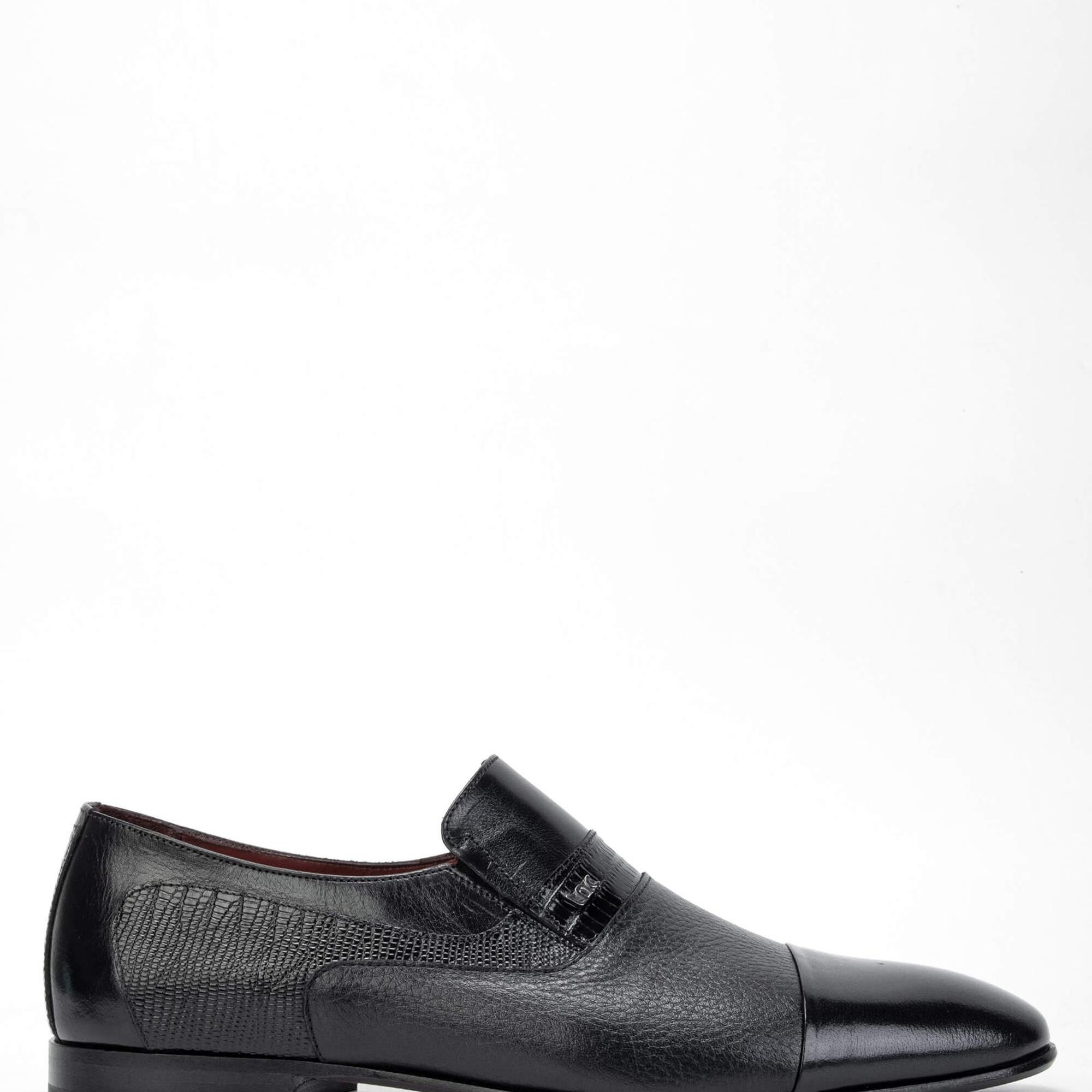 Tamer Tanca Erkek Hakiki Deri Siyah Makosen Ayakkabı