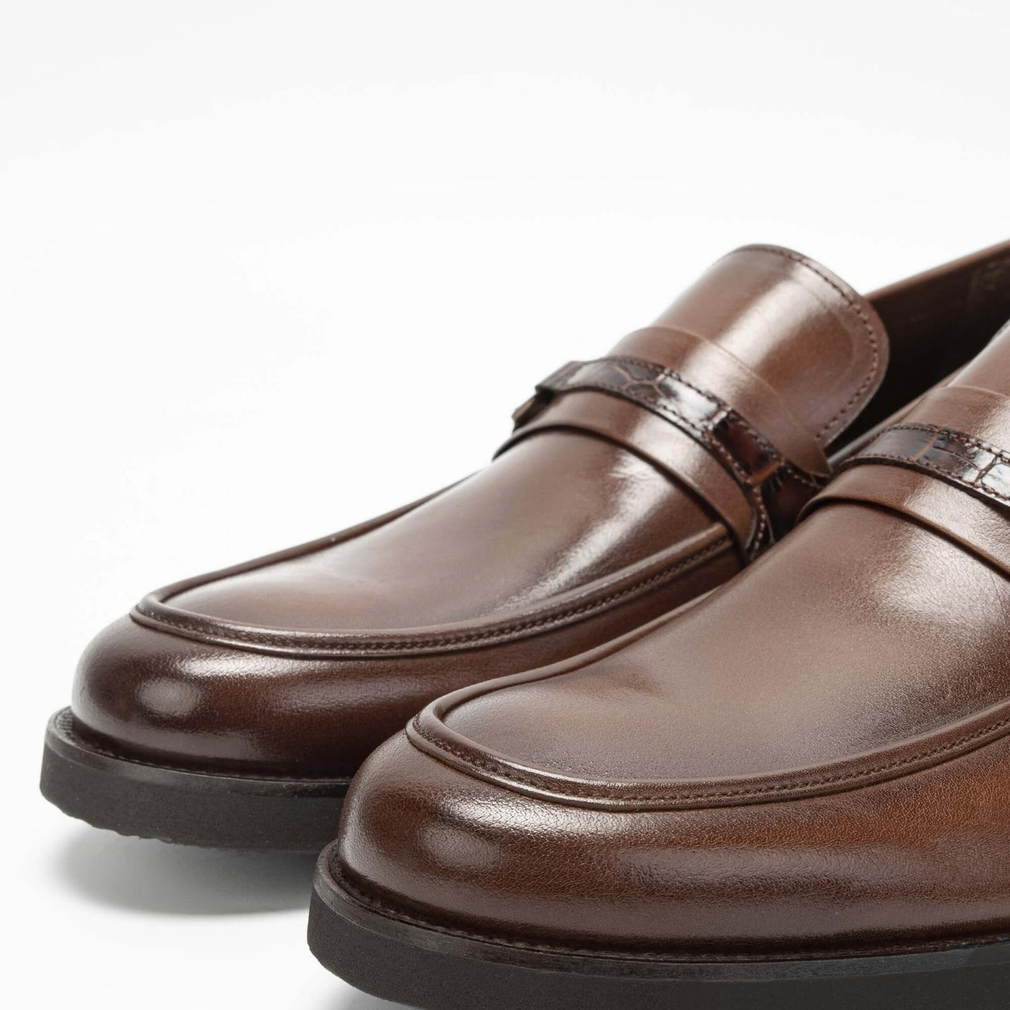 Tamer Tanca Erkek Hakiki Deri Taba Makosen Ayakkabı