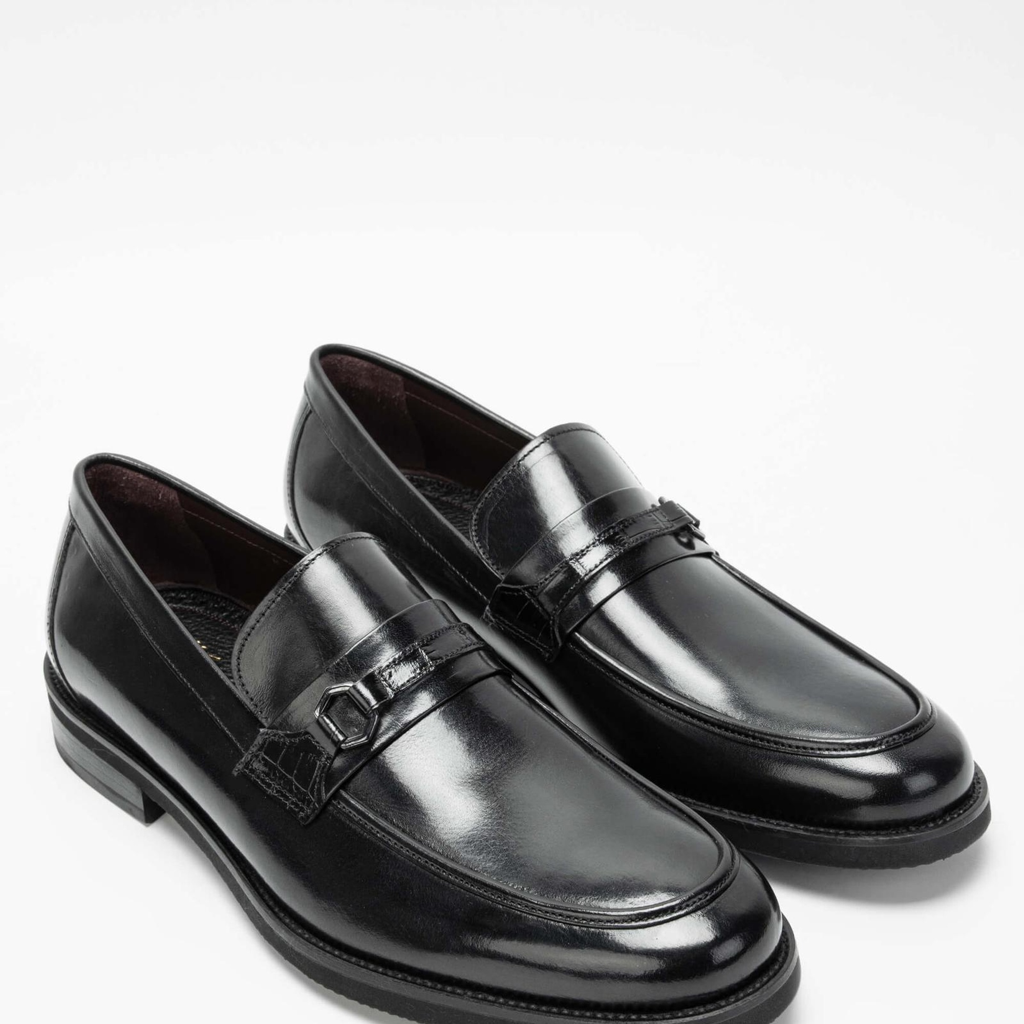 Tamer Tanca Erkek Hakiki Deri Siyah Makosen Ayakkabı