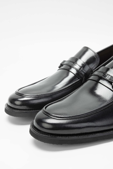  Tamer Tanca Erkek Hakiki Deri Siyah Makosen Ayakkabı