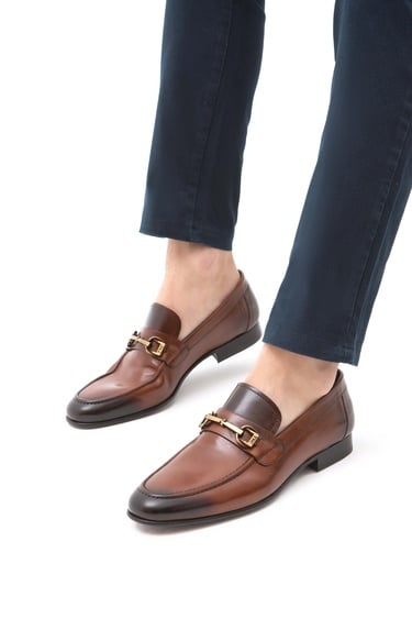  Tamer Tanca Erkek Hakiki Deri Taba Makosen Ayakkabı