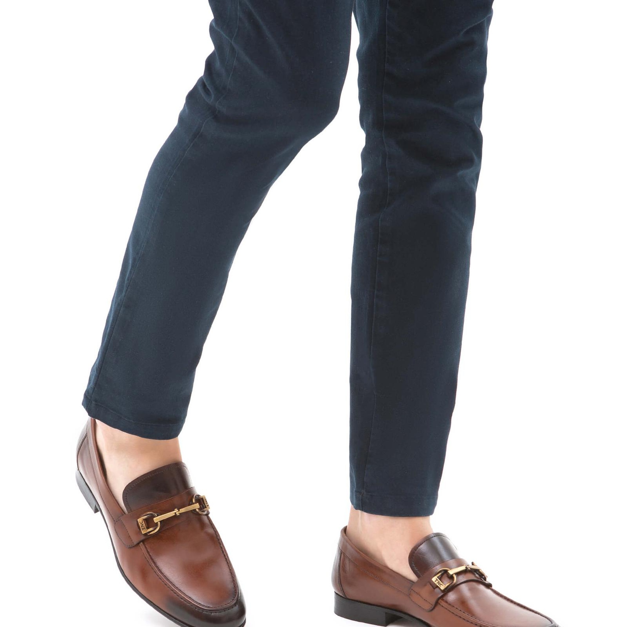 Tamer Tanca Erkek Hakiki Deri Taba Makosen Ayakkabı