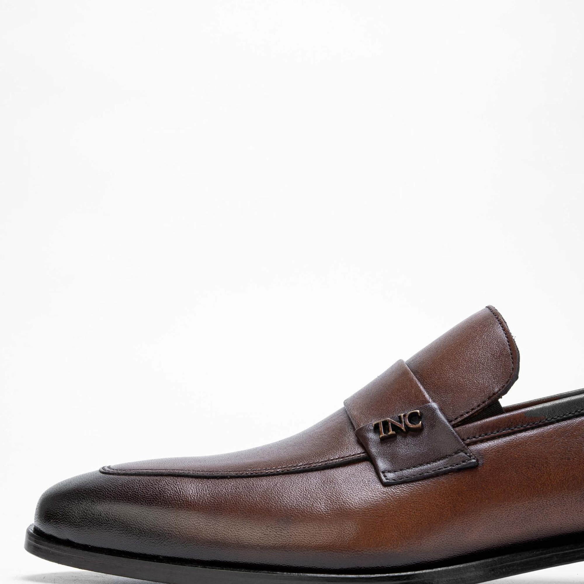 Tamer Tanca Erkek Hakiki Deri Kahverengi Makosen Ayakkabı