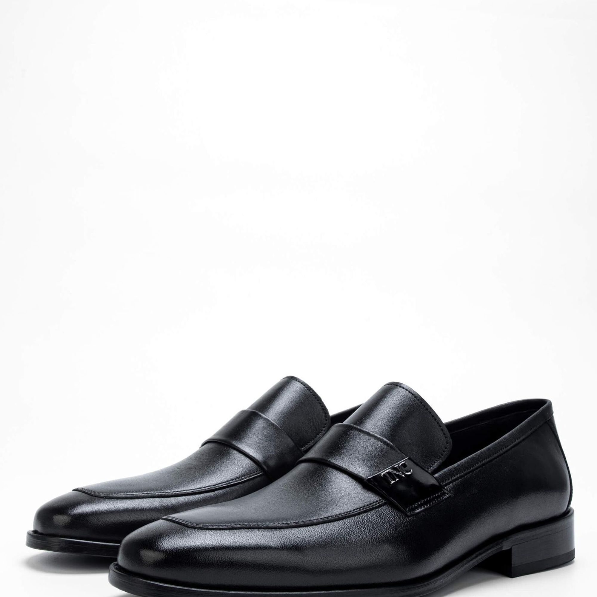 Tamer Tanca Erkek Hakiki Deri Siyah Makosen Ayakkabı