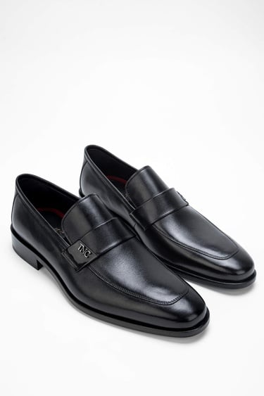  Tamer Tanca Erkek Hakiki Deri Siyah Makosen Ayakkabı