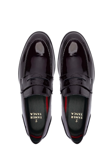  Tamer Tanca Erkek Hakiki Deri Bordo Rugan Makosen Ayakkabı