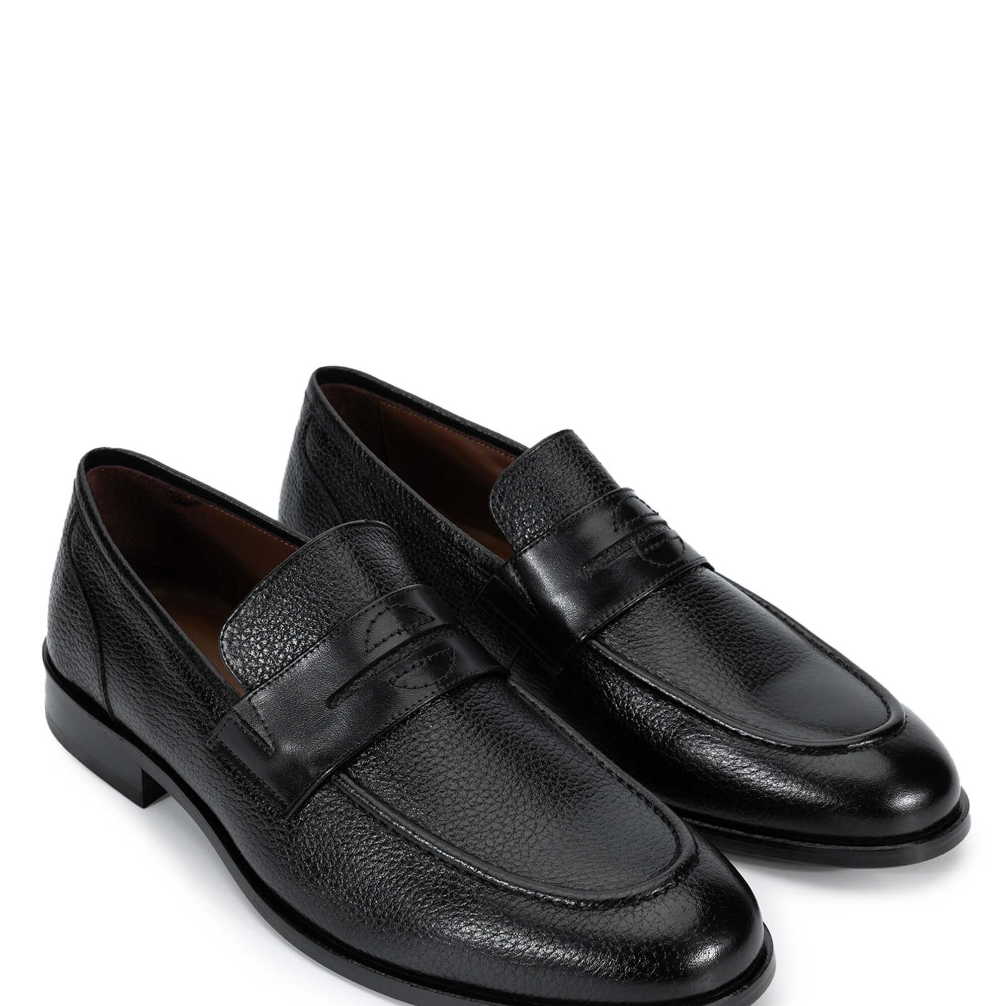 Tamer Tanca Erkek Hakiki Deri Siyah Makosen Ayakkabı