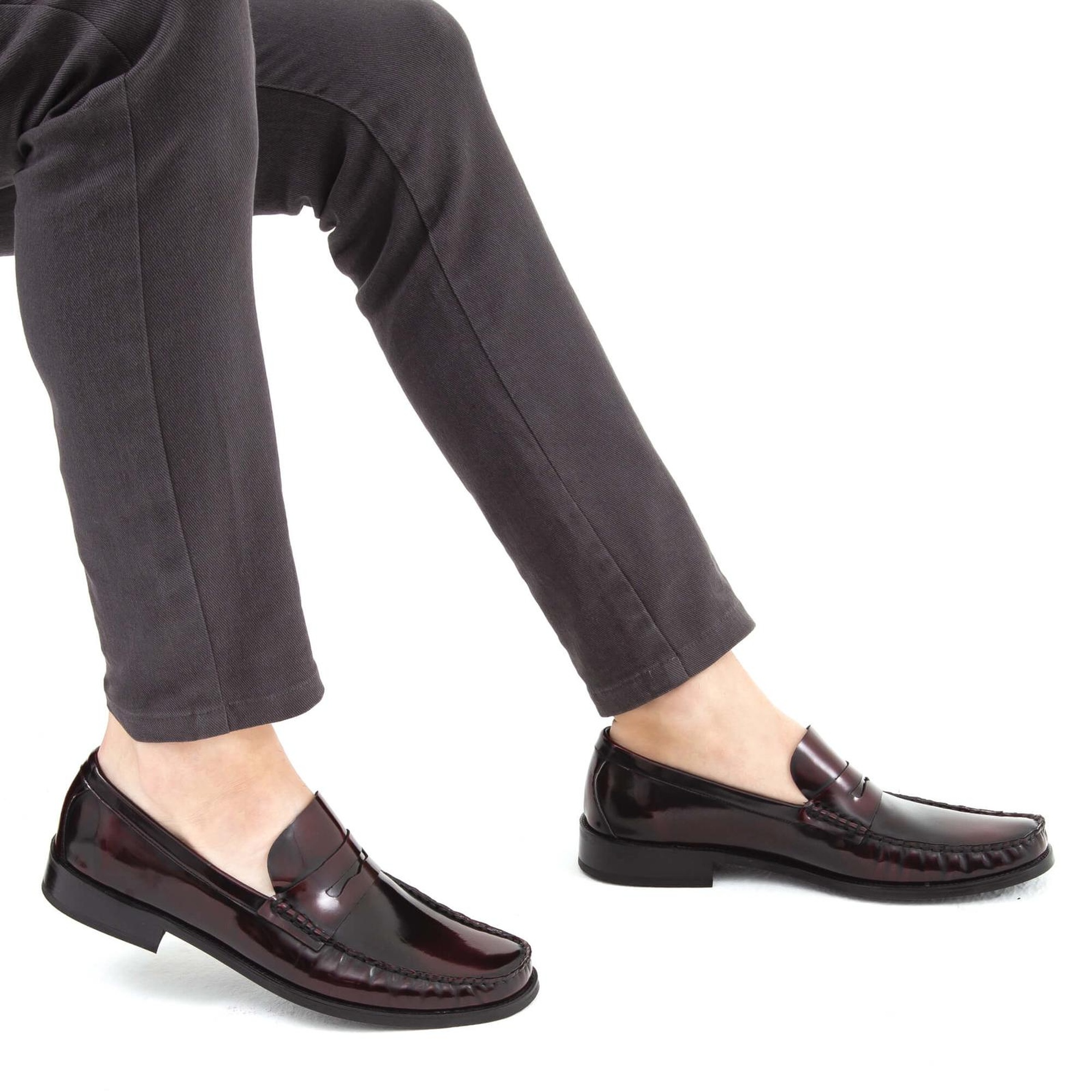 Tamer Tanca Erkek Hakiki Deri Bordo Makosen Ayakkabı