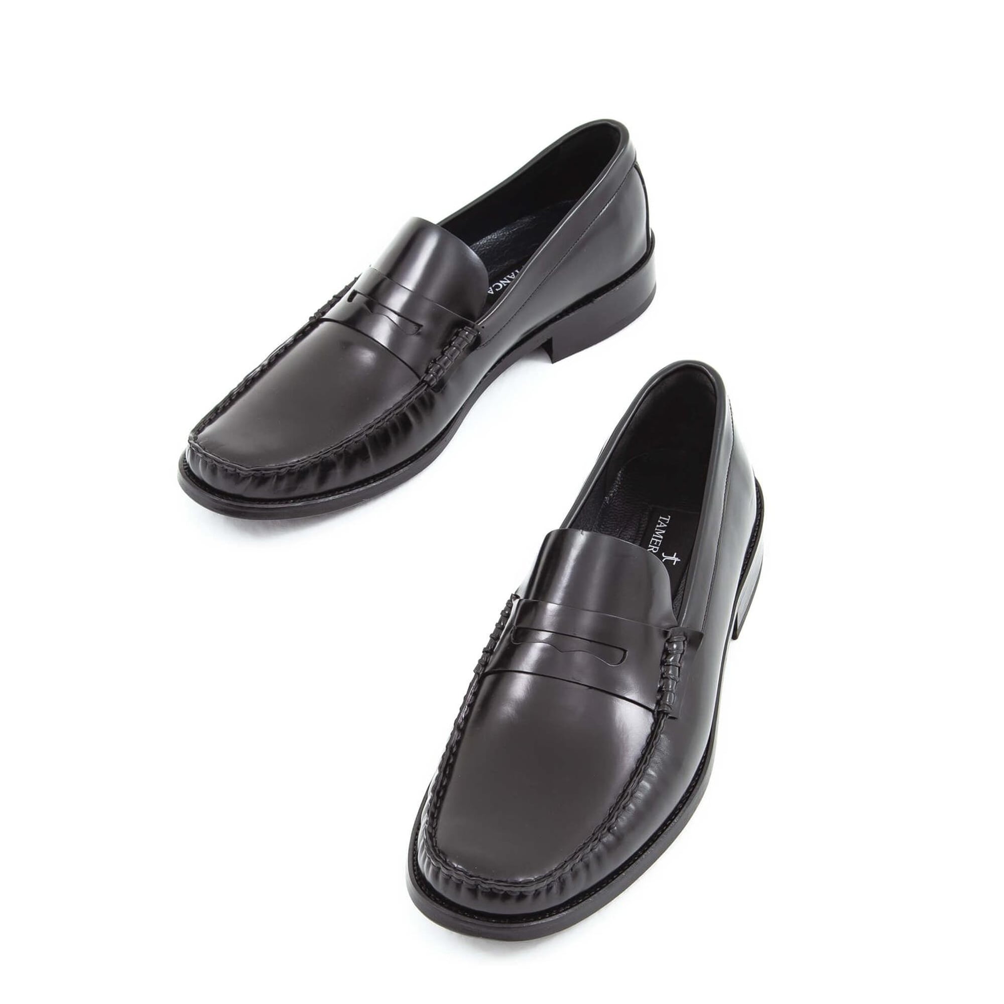Tamer Tanca Erkek Hakiki Deri Siyah Açma Makosen Ayakkabı
