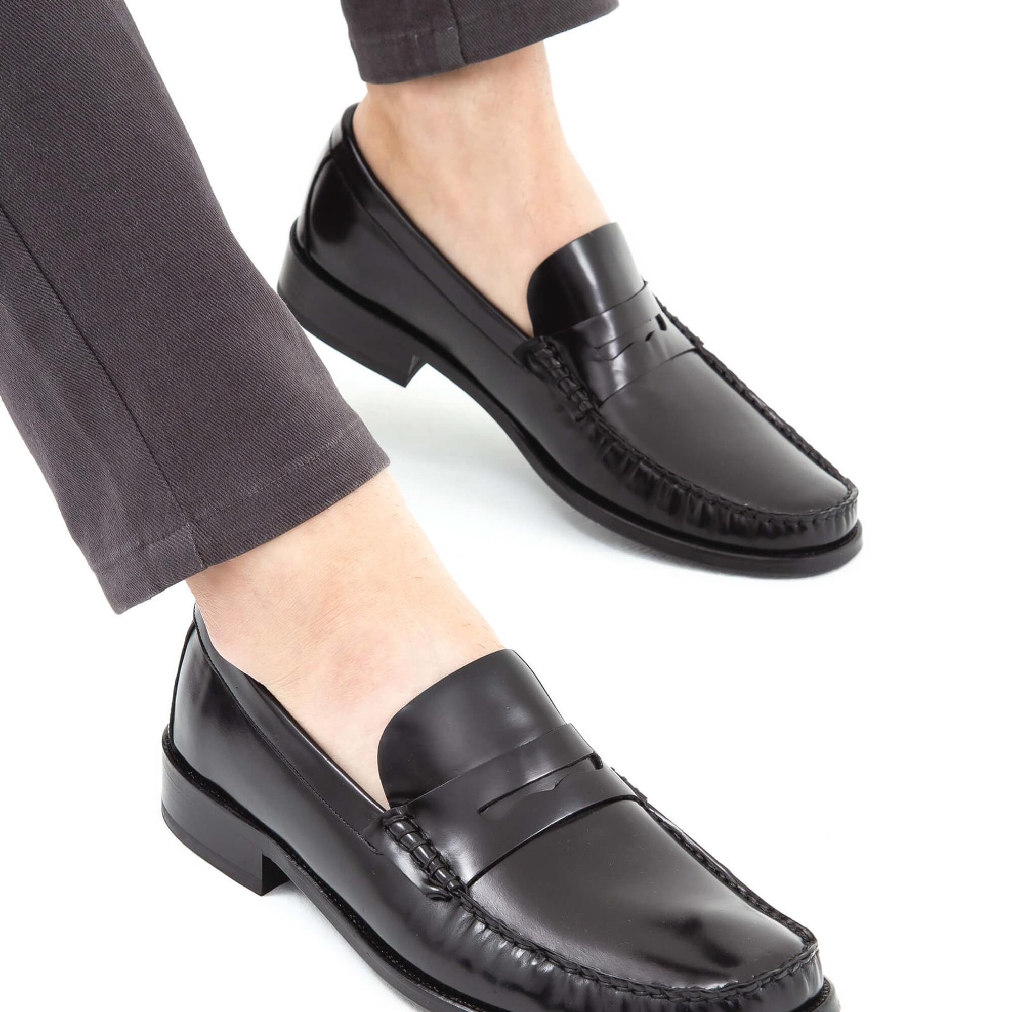 Tamer Tanca Erkek Hakiki Deri Siyah Açma Makosen Ayakkabı