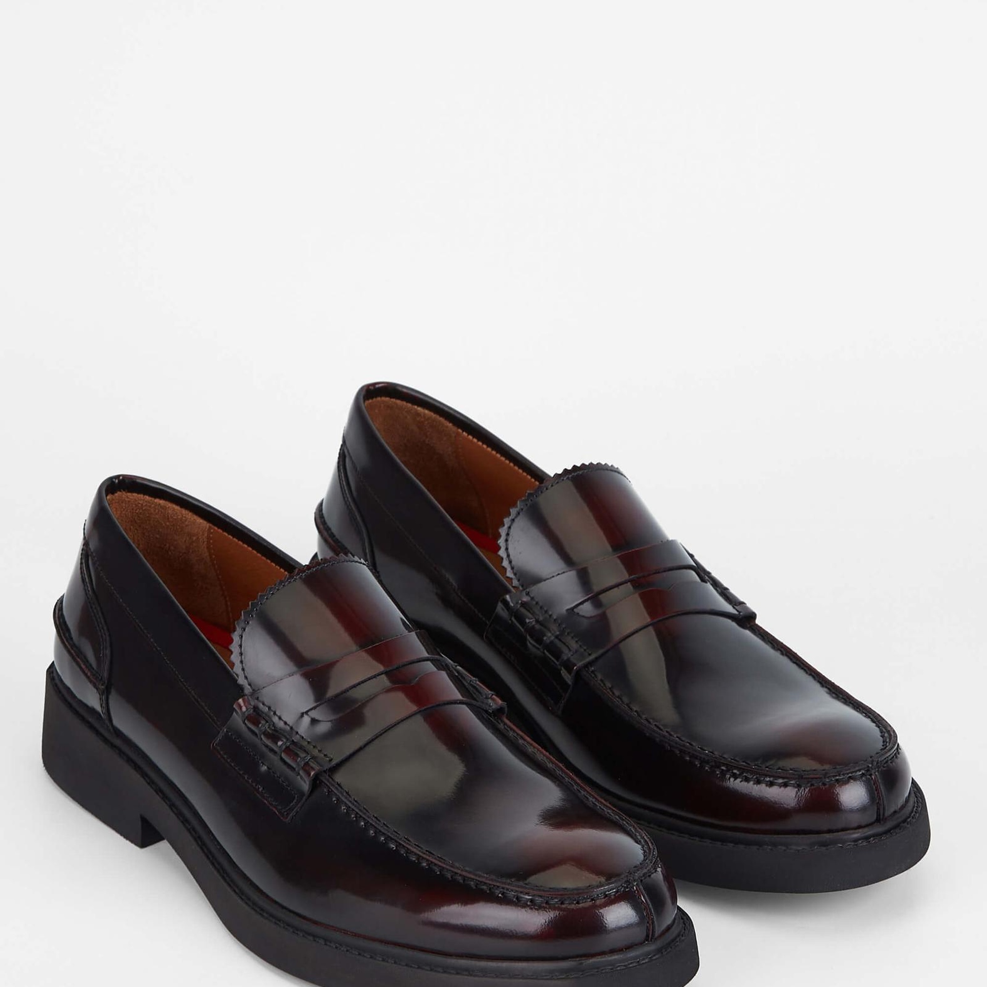 Tamer Tanca Erkek Hakiki Deri Bordo Makosen Ayakkabı