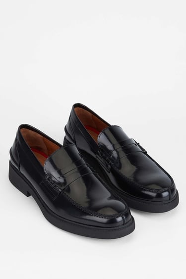  Tamer Tanca Erkek Hakiki Deri Siyah Açma Makosen Ayakkabı