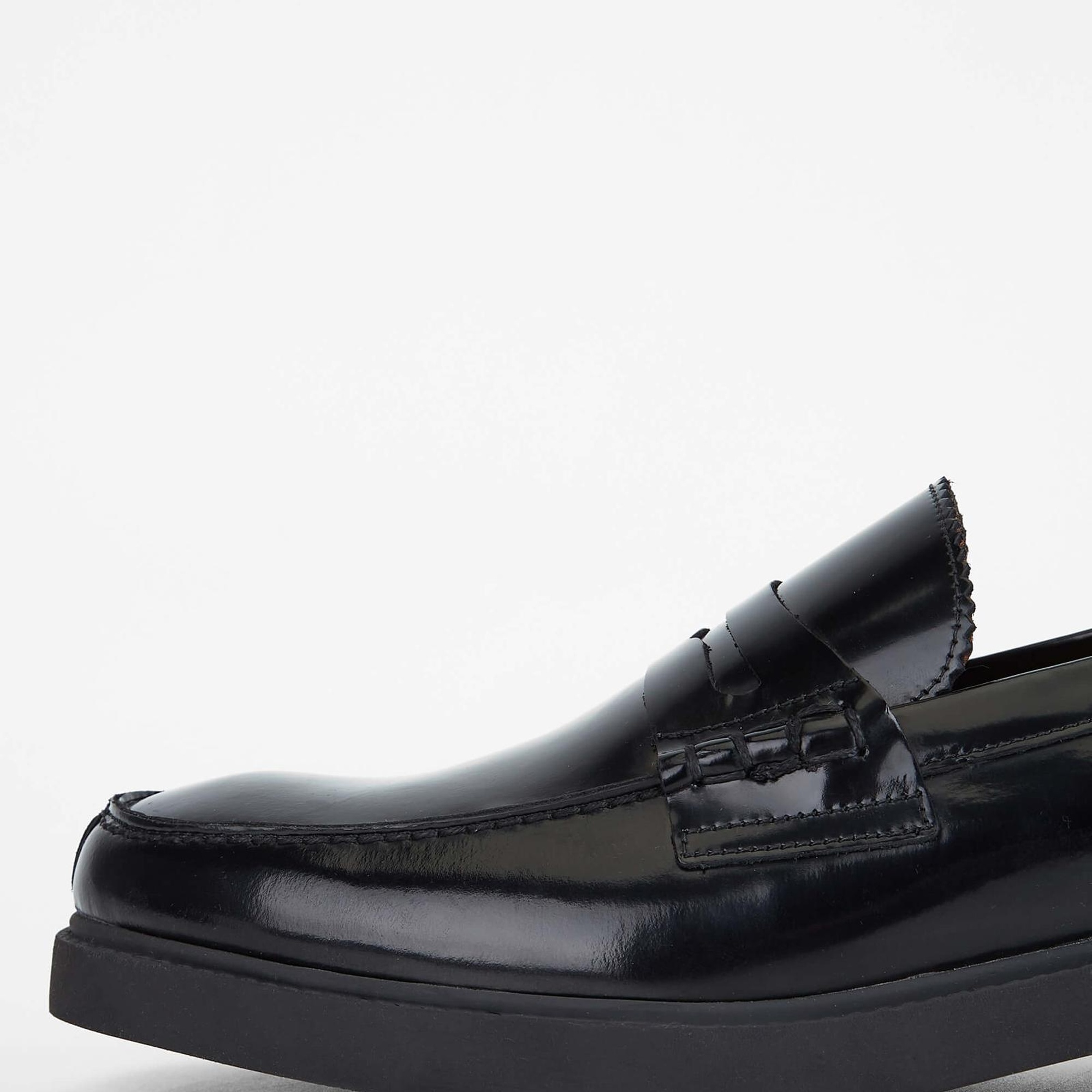 Tamer Tanca Erkek Hakiki Deri Siyah Açma Makosen Ayakkabı