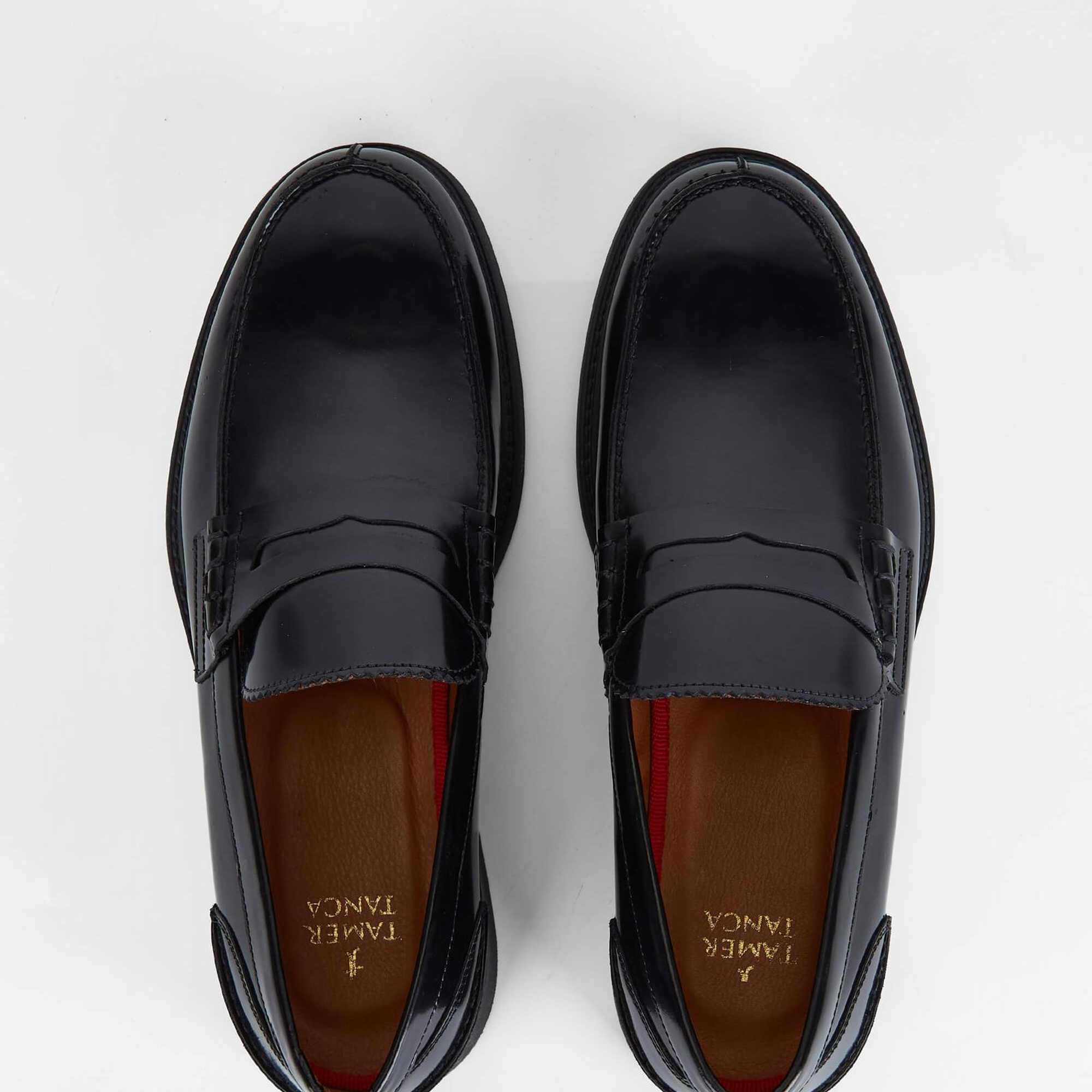 Tamer Tanca Erkek Hakiki Deri Siyah Açma Makosen Ayakkabı