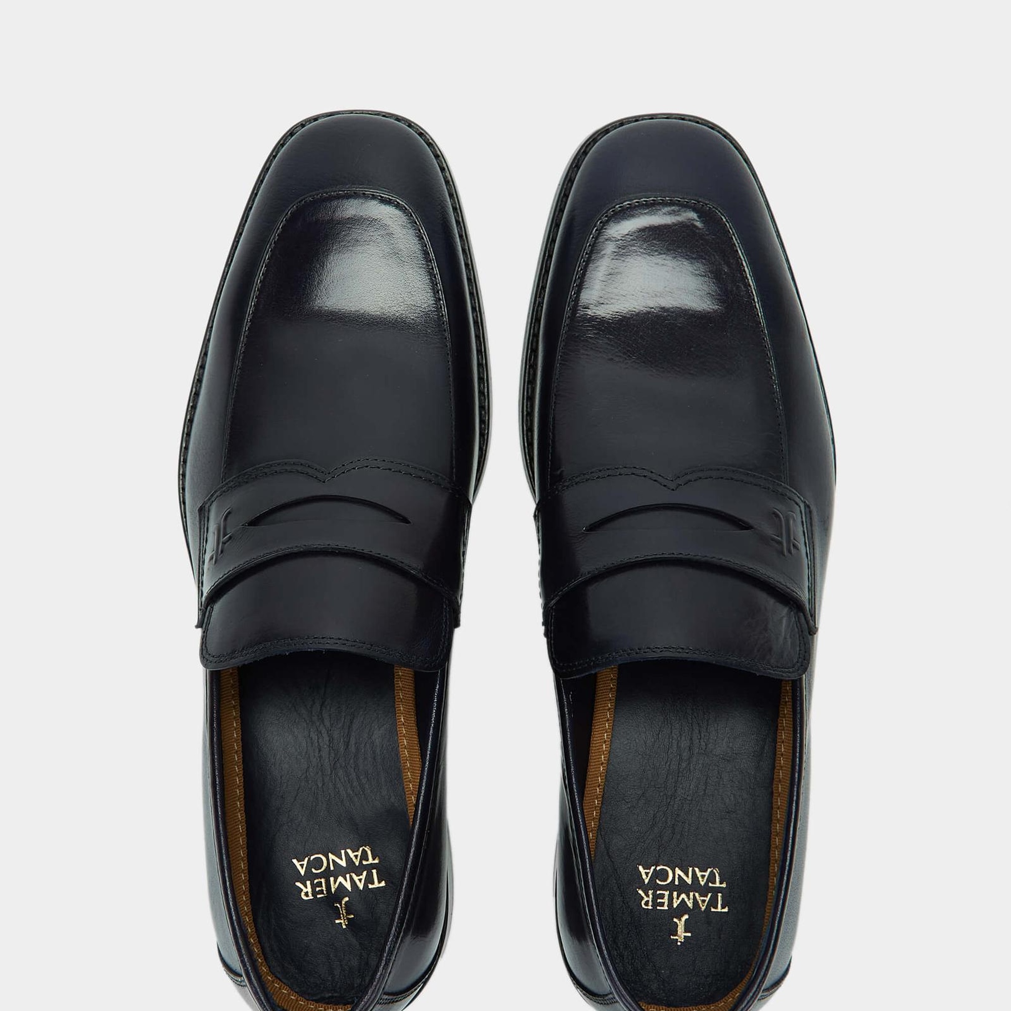 Tamer Tanca Erkek Hakiki Deri Lacivert Makosen Ayakkabı