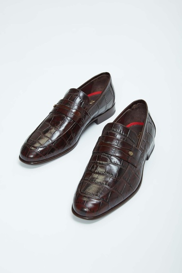  Tamer Tanca Erkek Hakiki Deri Kahverengi Makosen Ayakkabı