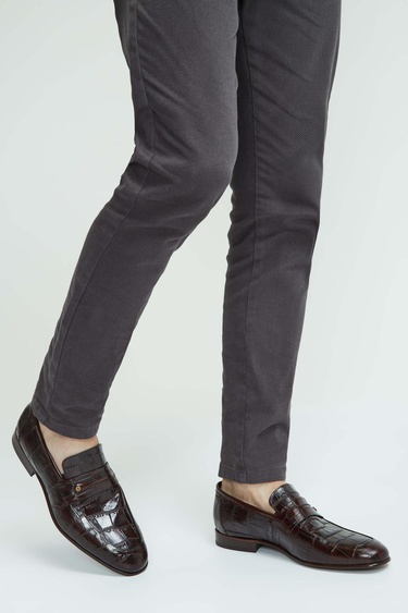  Tamer Tanca Erkek Hakiki Deri Kahverengi Makosen Ayakkabı